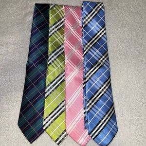 4 Pack Mens Assorted Plaid Extra Long Ties
